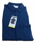 Weatherproof Vintage Men&#39;s Comfort Stretch Shirt Short Sleeve Shirt, BLU... - £11.85 GBP