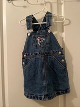 Atlanta Falcons Toddler Girls Denim Jean Overall Jumper Skirt Dress NFL ... - $35.15