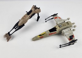 1983 Star Wars Battle Damaged Micro X-wing Fighter &amp; Speeder Bike All Original - £31.54 GBP