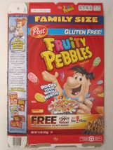 Empty POST Cereal Box 15 oz FRUITY PEBBLES 2012 SIX FLAGS [G7C11n] - £5.64 GBP