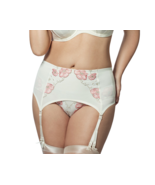Elila Antique White Glamour Embroidery Garter 9421 ~ Sizes Medium to 4XL - $38.00