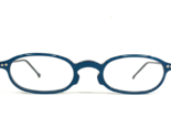 Vintage La Eyeworks Gafas Monturas MAN RAY 742 Azul Rayas Ovalado 43-21-140 - £55.28 GBP