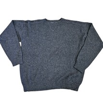 Y2K Mens Size Medium Cashmere Sweater Charcoal Gray Baggy Fits Large Cre... - £37.15 GBP