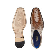Belvedere Men's Genuine Ostrich Quill Chelsea Boot Roger Ant. Brandy R55 image 2