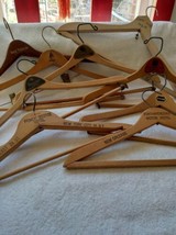 hangers wooden advertising vintage 9 total all different, very good cond... - £78.36 GBP