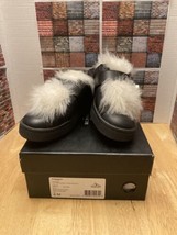 Coach Low Top Slide Mules Sneakers Leather / Shearling Black Nwot - £70.97 GBP