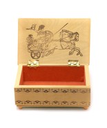 Small Wooden Souvenir Trinket Box Rome Gladiator Wood Burning Footed Vin... - £9.92 GBP