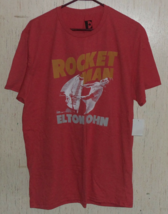 Nwt Mens Elton John Rocket Man Red Heather Novelty Tshirt Size L - £18.60 GBP