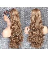 Dk Ash Blonde mix Human Hair Blend PONYTAIL Hair piece Drawstring ex lon... - $931.99 MXN