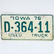 1976 United States Iowa Used Truck Dealer License Plate D-364-11 - $18.80