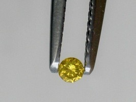 Yellow Diamond Gem Round Cut Shape African Genuine Colored Natural Mini Stud 2mm - £34.81 GBP