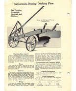 McCormick-Deering No 34 Tractor Disk and ditching Plows Dual Page Ad Spe... - $16.83