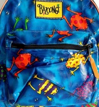 Bazoongi Backpack Vinyl Water Resistant Frog Theme Children&#39;s School Bag... - £15.68 GBP
