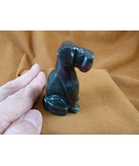 (Y-DOG-AI-719) Green red FOX WIRE AIREDALE Terrier dog GEMSTONE figurine - €21,32 EUR