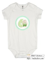 Bunny with numbers themed monthly bodysuit baby stickers - £6.33 GBP