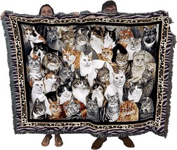 Elena Vladykina&#39;S Purrfect Cats Blanket Is A Woven Cotton Tapestry Throw That Is - £62.31 GBP
