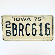 1975 United States Iowa Delaware County Passenger License Plate 28 BRC616 - £13.22 GBP