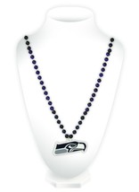 Seattle Seahawks Beads with Medallion Mardi Gras Style - $32.99