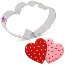 Double Heart Valentine&#39;s Cookie Cutter | Made in USA | Ann Clark Cookie Cutters - £4.00 GBP