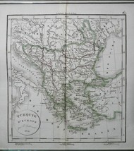 Turquie d&#39; Europe Delamarche 1830 Antique Map Europe - £23.13 GBP