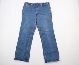 Vintage 70s Levis Fresh Produce Mens 36x31 Faded Wide Leg Bell Bottoms Jeans USA - £115.94 GBP
