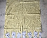 Vintage Soft Yellow Flannel Teddy Bear Border Receiving Blanket Yellow 4... - $19.56