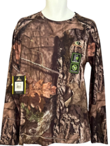 Men&#39;s Shirt Mossy Oak Size Large Insect Repellent Tee Wicking Camo UV Scent Flex - $17.30