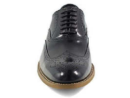 Stacy Adams Men's Dunbar Antiqued Leather Black Wingtip Oxford 25064-001 image 7