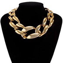 Thick CCB Material Exaggerated Big Choker Necklace Collar for Women Hiphop Chunk - £14.12 GBP