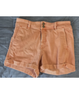 Studio Blue Womens Light Orange Melon Cuffed Shorts Size 6 28 - $5.99
