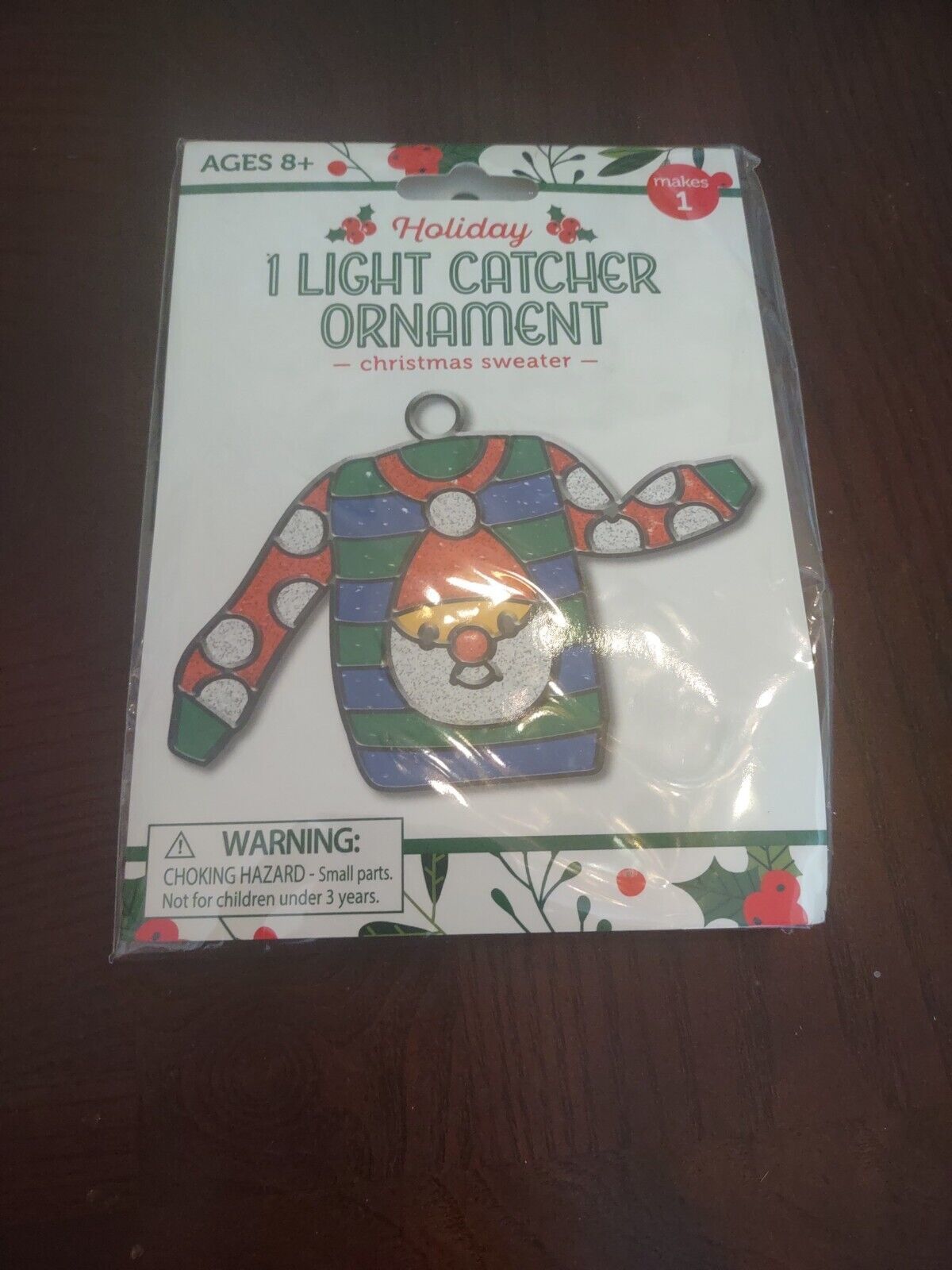 Holiday Christmas Sweater Light Catcher Ornament - $7.47