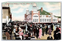 Steel Pier and Boardwalk Atlantic City New Jersey NJ 1909 Postcard P23 - £3.07 GBP