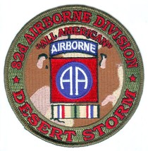 ARMY 82ND AIRBORNE DIVISION DESERT STORM  RIBBON  4&quot; EMBROIDERED MILITAR... - $28.99