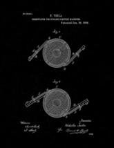 Tesla Commutator for Dynamo-Electric Machines Patent Print - Black Matte - £6.27 GBP+