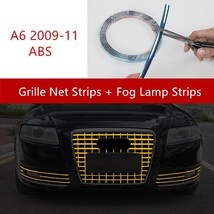 Chrome ABS Front Grille Cover Bumper Trim Strips For  A6 C6 2005-2011 Car Stylin - £89.47 GBP