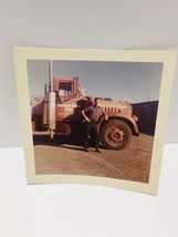 Vitg Kodacolor Print 1961 Photo Southern Pacific Trucking With Man Posing &quot;RAY&quot; - £11.35 GBP
