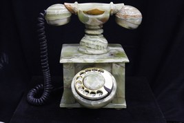 Vintage Onyx Marble Rotary, Natural Stone Telephone, Old telephone in ex... - £315.24 GBP