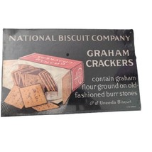 Uneeda Biscuit Sign National Biscuit Company Nabisco CardBoard Graham Cr... - $30.00
