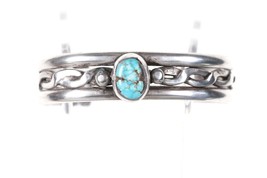 Vintage Navajo sterling turquoise cuff bracelet - $262.35