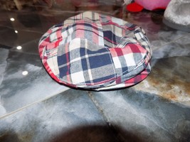 Janie and Jack Multi-Colored Plaid &amp; Brim Cabbie Page Hat Size 6/12 Mont... - $18.25