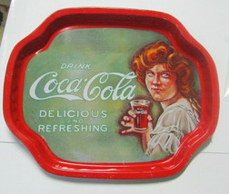 Vintage Coca Cola Tray 7 1/2&quot; Wide Has light rust on back See Photos 1970s - $6.95