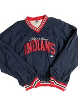 Vintage 1990&#39;s Cleveland Indians Pullover Jacket Mens Size Large Russell... - $37.39