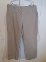 HUGO MOZZI COLLECTION KHAKI PANTS-40x30-NWT-$49.99-FLAT FRONT-GREAT - £7.60 GBP