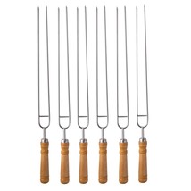 Double Skewers For Grilling Thickened Barbeque Skewers Stainless Steel Skewers F - £26.88 GBP