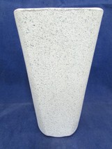 Shawnee Splatter Vase Planter Rectangular White and Gray Pottery Ceramic Vintage - £21.81 GBP