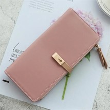 Long Women&#39;s Textured Solid Color Wallet Female Purses Tel Coin Purse Card Holde - £91.67 GBP