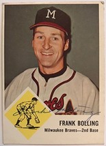 Frank Bolling Signed Autographed 1963 Fleer Baseball Card - Milwaukee Braves - £7.78 GBP