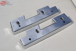 62-64 Chevy Impala Interior Inside Chrome Front Arm Rest Pad Bases Pair New - £52.12 GBP