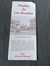 Pueblo de Los Angeles California Pica Firehouse Avila Adobe 1960s brochure - $17.50