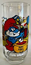 Hardees The Smurfs PAPA SMURF Drinking Glass Vintage 1983 Collectible for Fans! - £10.12 GBP